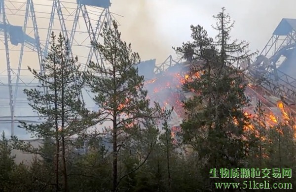 7000吨颗粒付之一炬！大火摧毁了瑞典一家颗粒厂的储存设施
